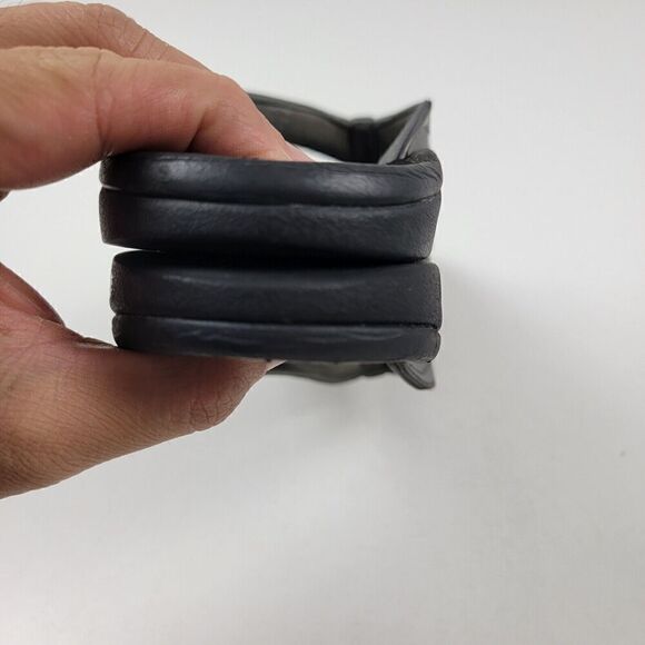 Olukai Metallic Silver Leather Flip Flop Thong Sandls Beach Comfort Womens 7.5 - Picture 8 of 11